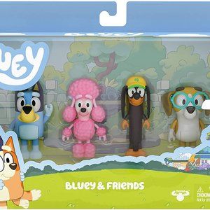 Bluey & Friends 4 Pack of 2.5-3" Figures